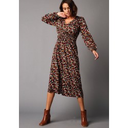Robe imprimée mi-longue...