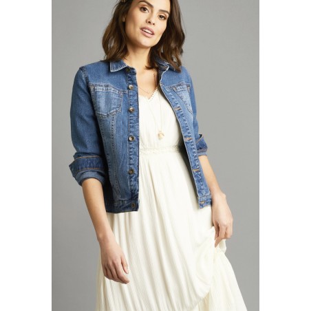 Robe mi-longue manches volantées - écrue